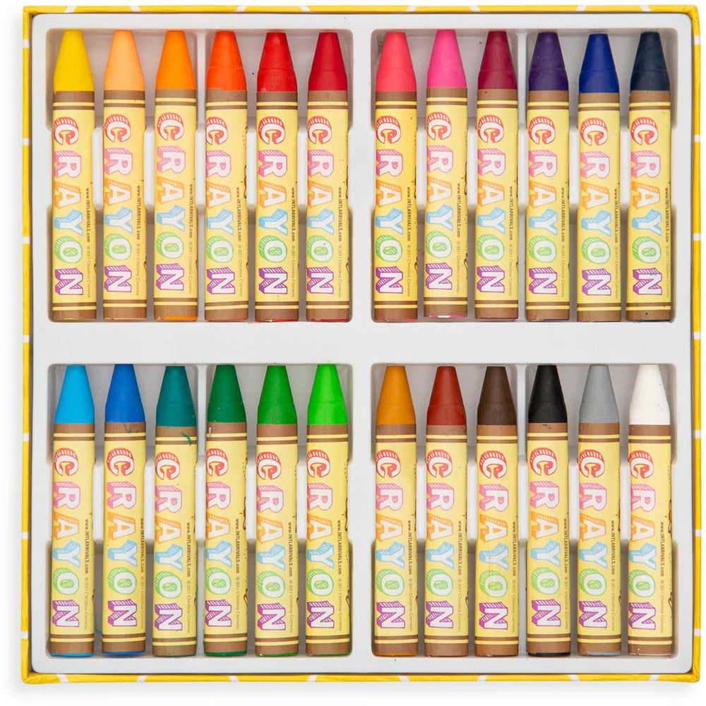 Vrolijk elke kleurplaat of tekening op met de mooie set van 24 Chunkies Paint sticks classic van Ooly. Verven zonder troep te maken. Droogt snel. Geschikt vanaf 3 jaar. VanZus