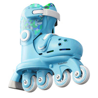 De perfecte kinderskeelers: de Twista skates blauw van het merk Yvolution. Verstelbaar met een druk op de knop. Ook aan te passen naar 2 wielen naast elkaar voor meer balans. VanZus