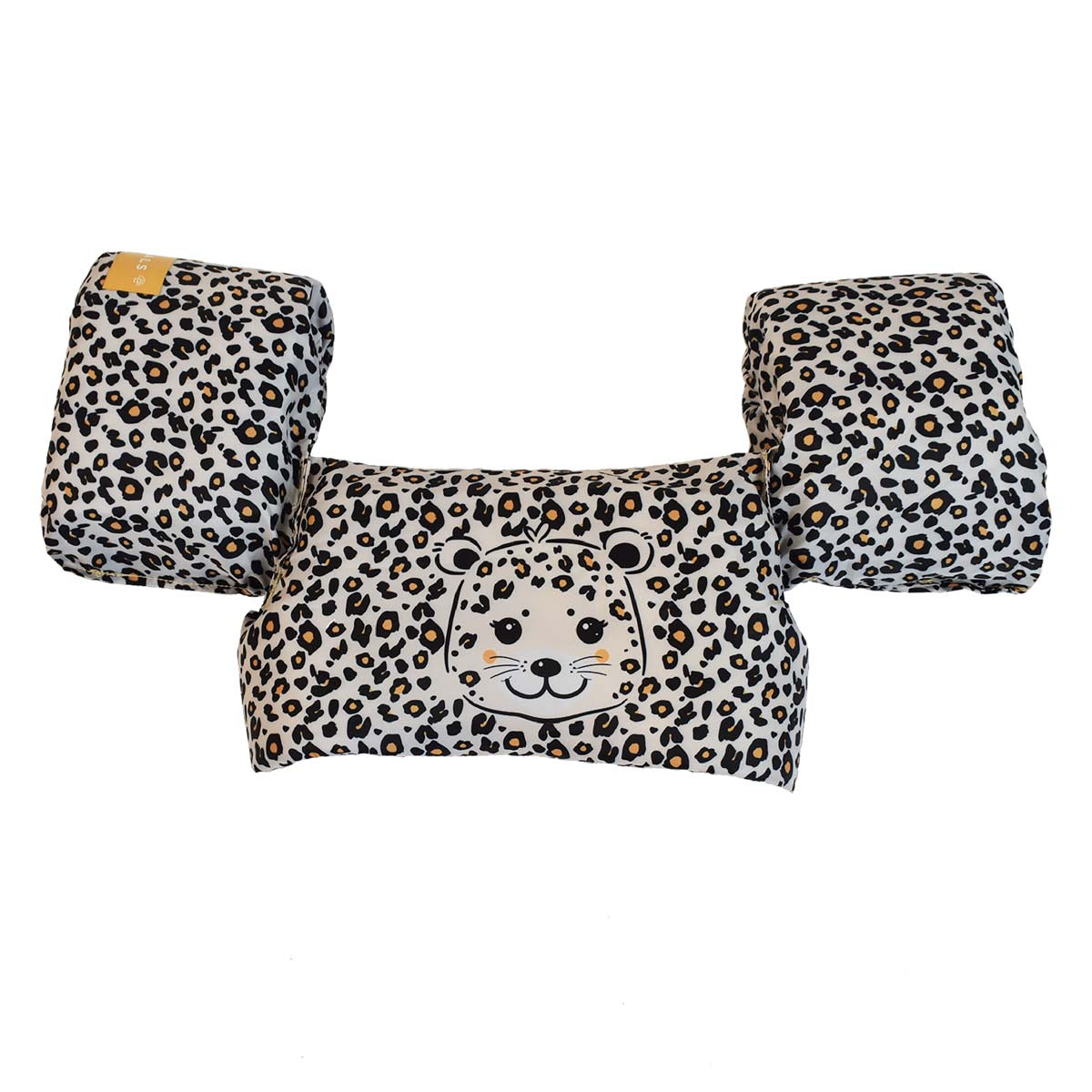 De Swim Essentials puddle jumper beige leopard is het perfecte alternatief wanneer je kindje niet van zwembandjes houdt. De puddle jumper zorgt ervoor dat je kindje beschermd is en lekker kan zwemmen. VanZus.