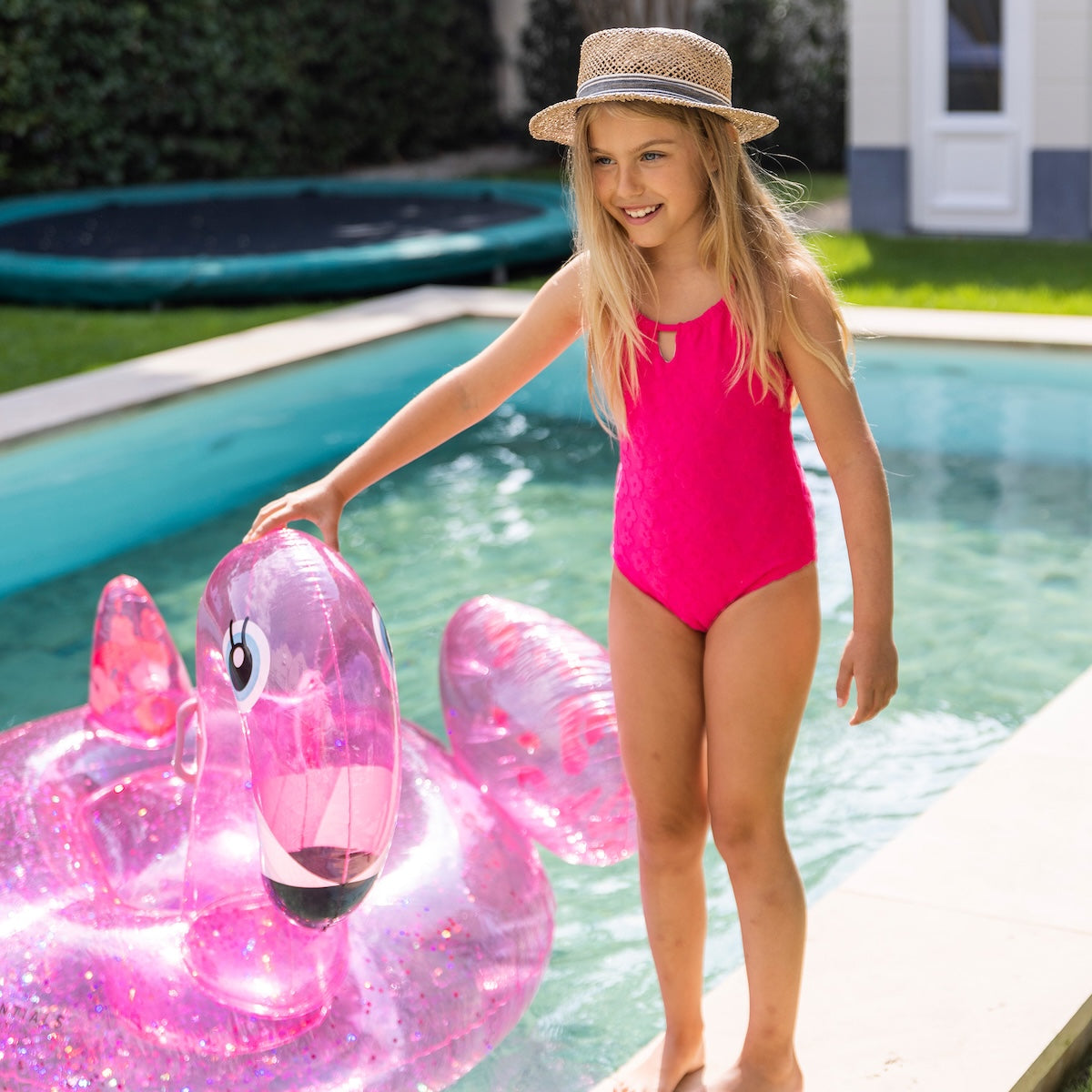 Swim Essentials luchtbed flamingo neon panter