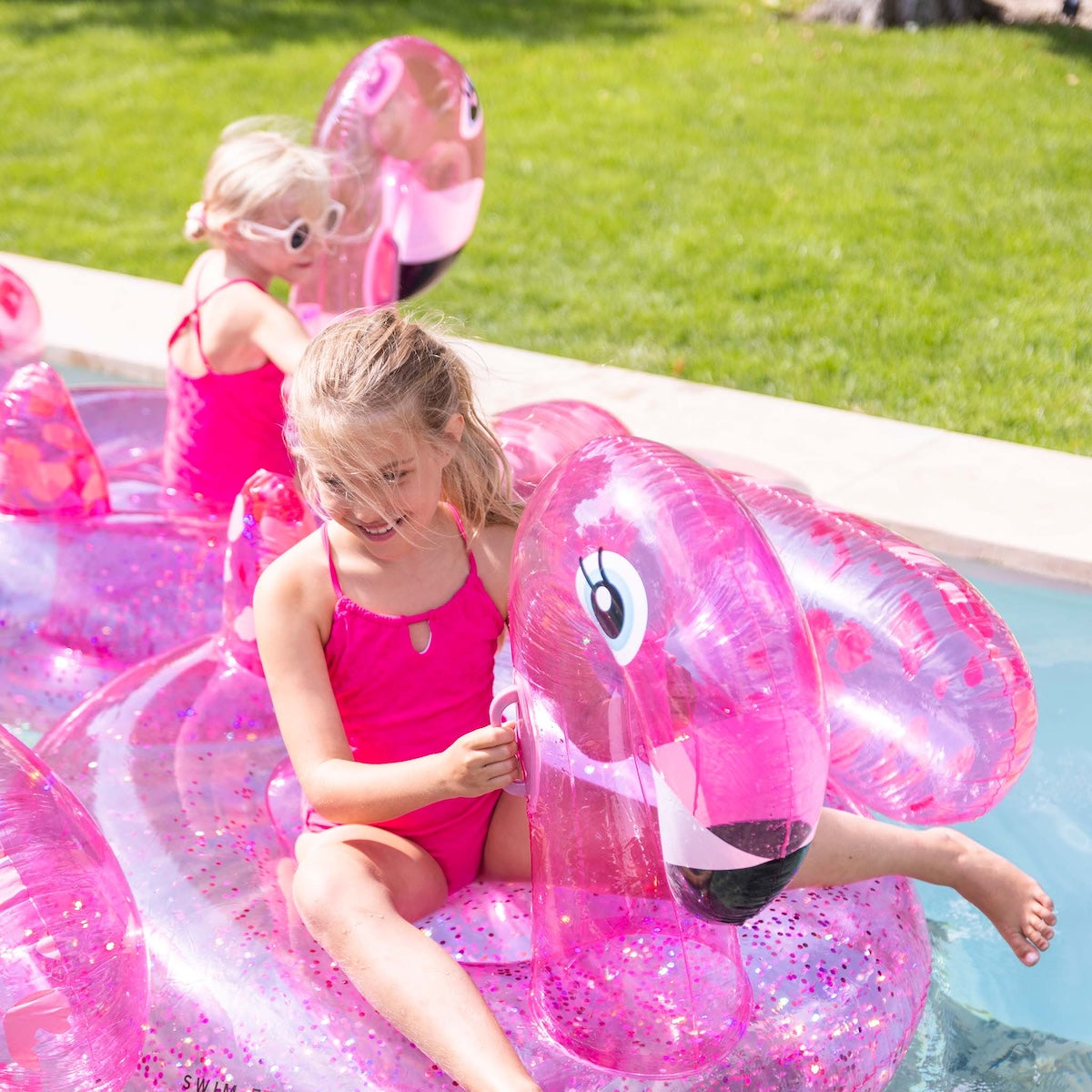 Swim Essentials luchtbed flamingo neon panter