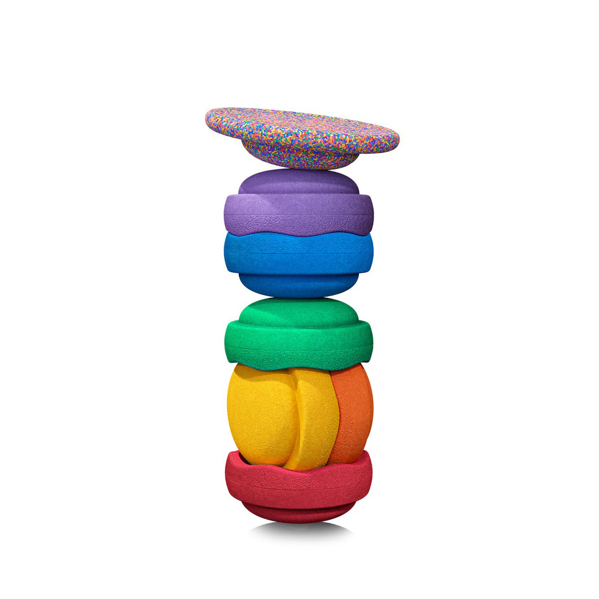 Met de Stapelstein Original rainbow set classic 6+1 stuks haal je de meest complete set Stapelstein inclusief een confetti balansbord in huis. Dit open einde speelgoed zorgt voor urenlang speelplezier. VanZus.