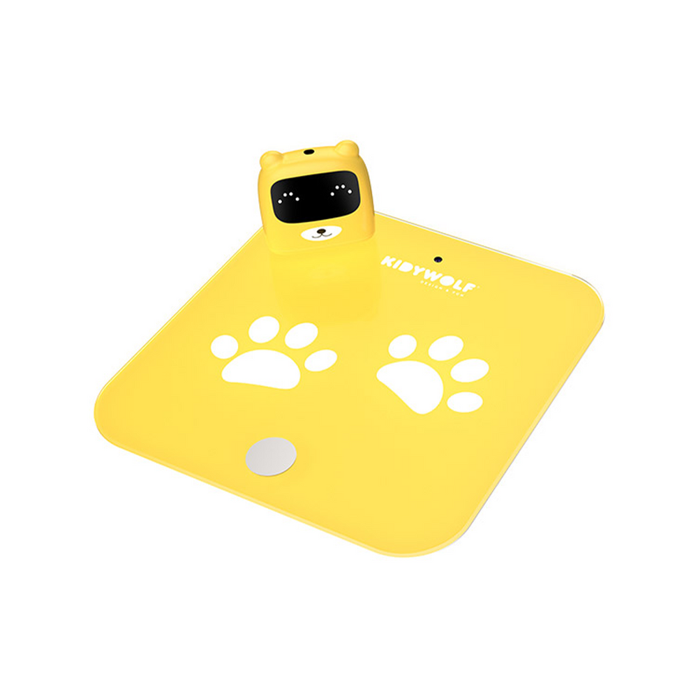 Houd de groei van je kindje op een speelse manier bij met deze leuke Kidywolf Kidyted weegschaal yellow! Dit is een vrolijke weegschaal voor jong en oud waarmee je kindje zichzelf kan wegen en meten op een leuke manier. VanZus