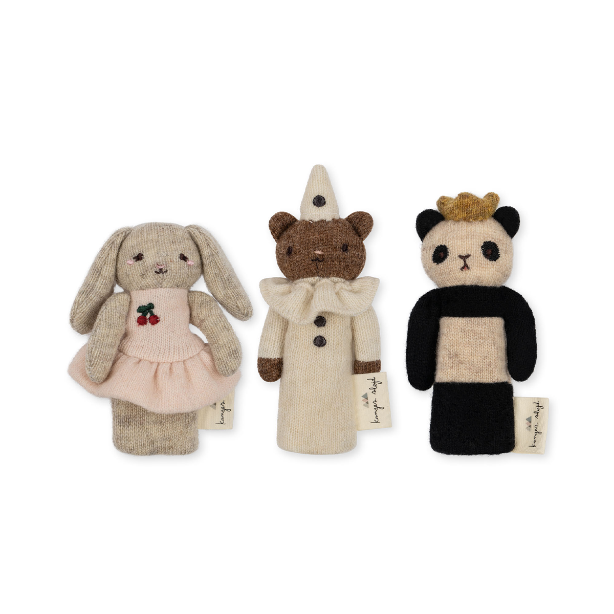 Konges Slojd marionnettes à doigt animaux 3-pack