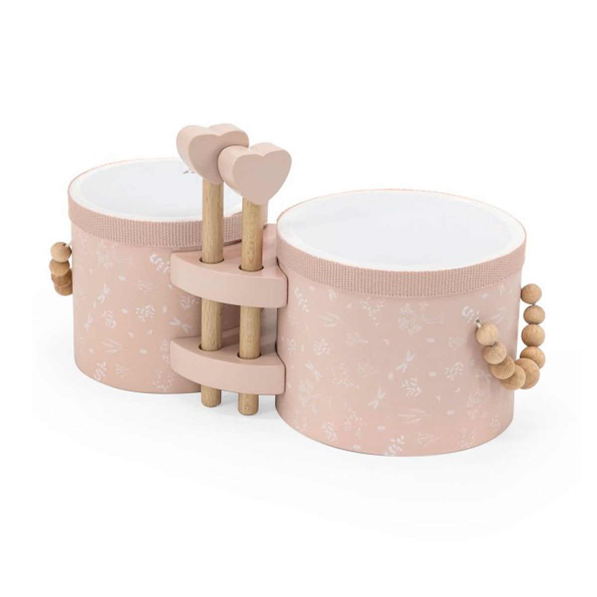 Laat je kindje kennis maken met muziek met deze fantastische houten bongo's in de kleur roze van het leuke merk Label Label. Deze prachtige bongo's zijn niet alleen leuk om mee te spelen, maar zien er ook fantastisch uit! VanZus