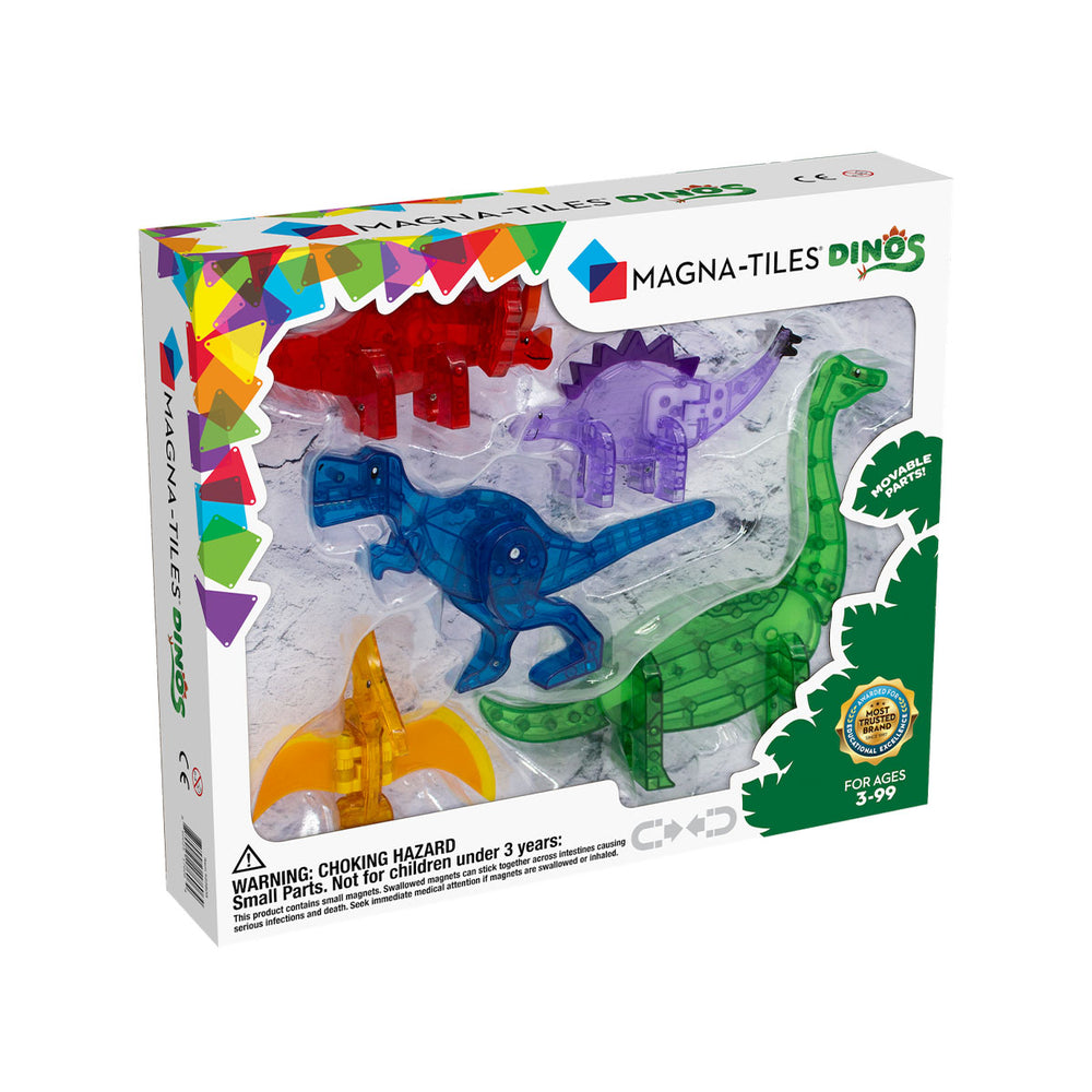 Roarrr! De Magna-Tiles Dino set 5 stuks is perfect voor alle kinderen die dol zijn op dinosaurussen. In deze set vind je 5 verschillende dino’s die je perfect kunt combineren met andere sets van Magna-Tiles. Dit magneetspeelgoed is zowel leuk als leerzaam. VanZus.