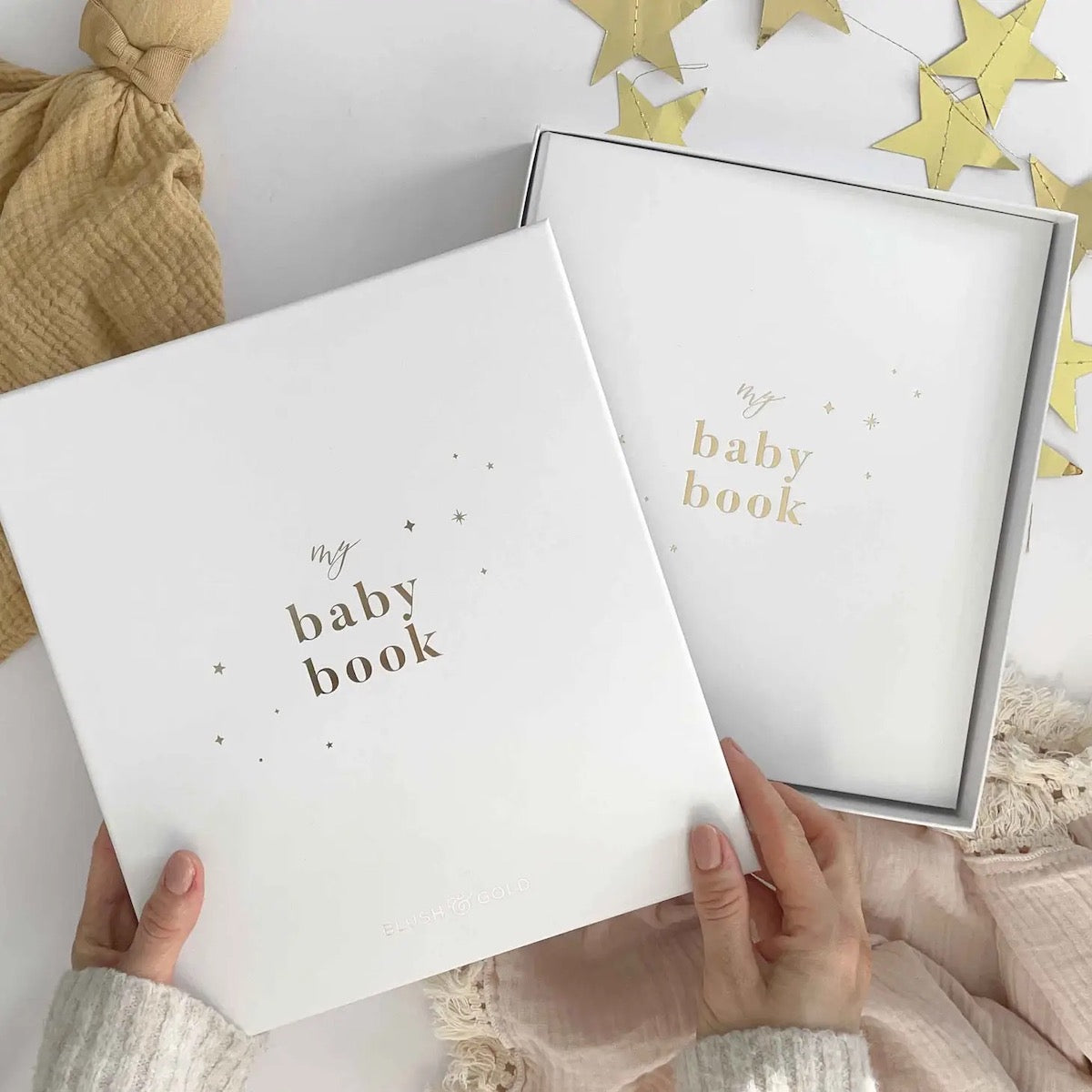 Blush and Gold my baby book wit met goud