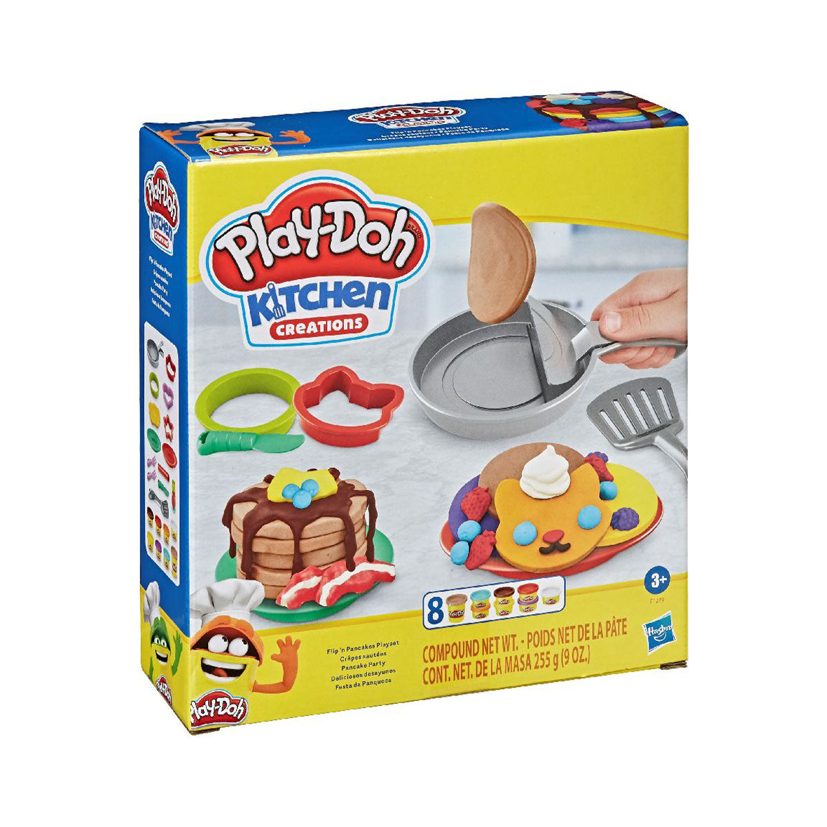 Lekker kliederen en creatief bezig zijn, welk kind houdt daar niet van?! Met deze flip in de pan speelset van het merk Play-Doh is dat geen probleem!  Liefhebbers van pannekoeken opgelet! De speelgoedkoekenpan van deze Play-Doh-ontbijtset laat je namaakpannenkoeken echt draaien in de lucht met een druk op de knop. VanZus