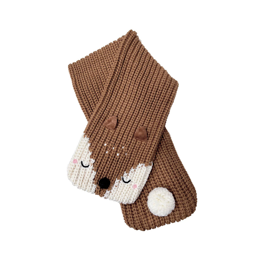 Met de Rockahula doris deer gebreide sjaal, een bruine sjaal met hertenhoofdje, loopt jouw kindje er stijlvol en warm bij deze winter. De leukste winteraccessoires koop je bij: VanZus