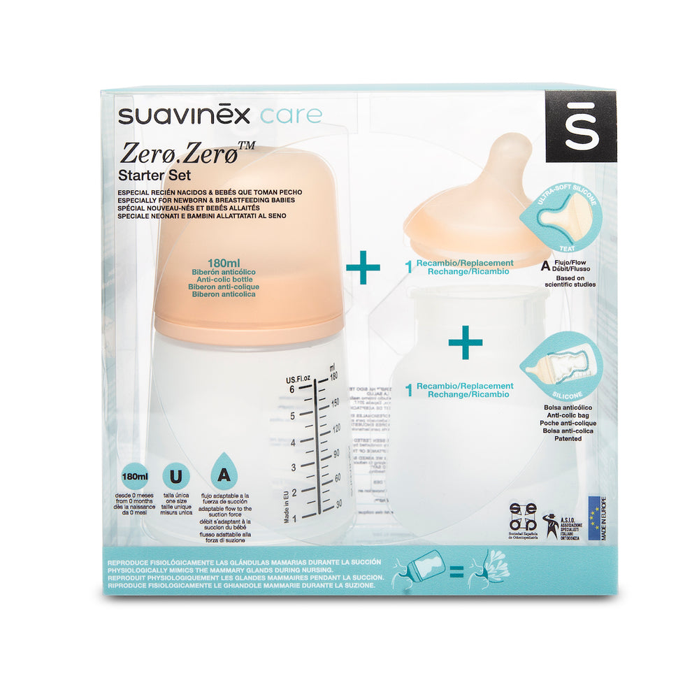 Suavinex babyfles startersset 180ml adaptable flow