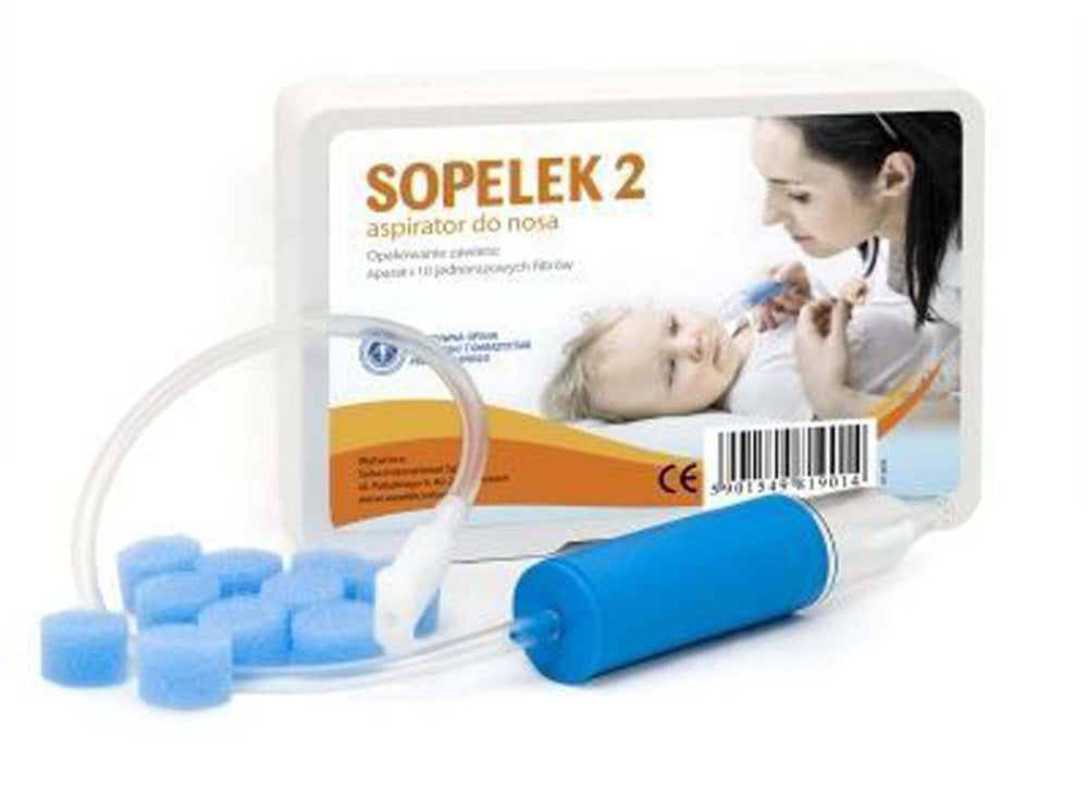 De Sopelek 2 neusaspirator is een hulpmiddel om de neus van jouw kindje vrij te maken van slijm. Dit doe je met het neusstuk in het neusje te plaatsen en dan te zuigen. Veilig vanaf de geboorte. Incl. wegwerpfilters. VanZus.