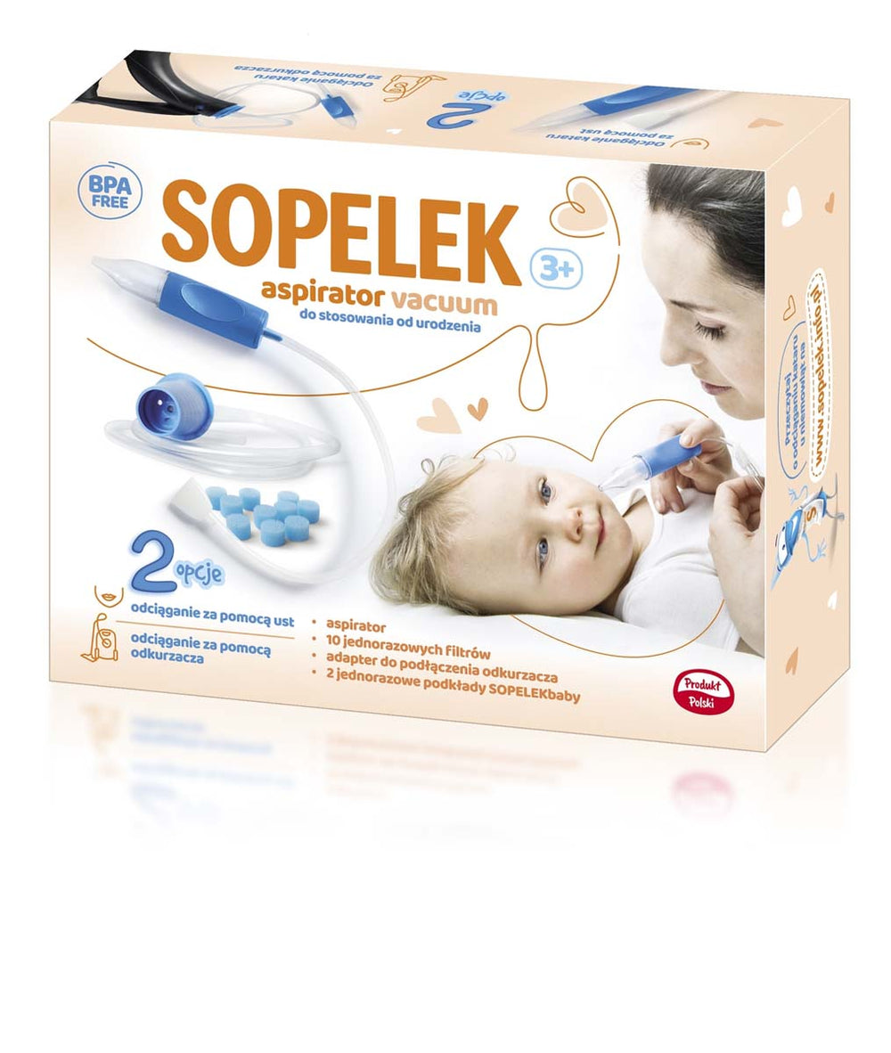 De Sopelek 3 neusaspirator vacuüm is een hulpmiddel om de neus van jouw kindje vrij te maken van slijm. Dit doe je door het neusstuk in de neus te plaatsen en dan te zuigen. Incl. adapter voor de stofzuiger. VanZus.
