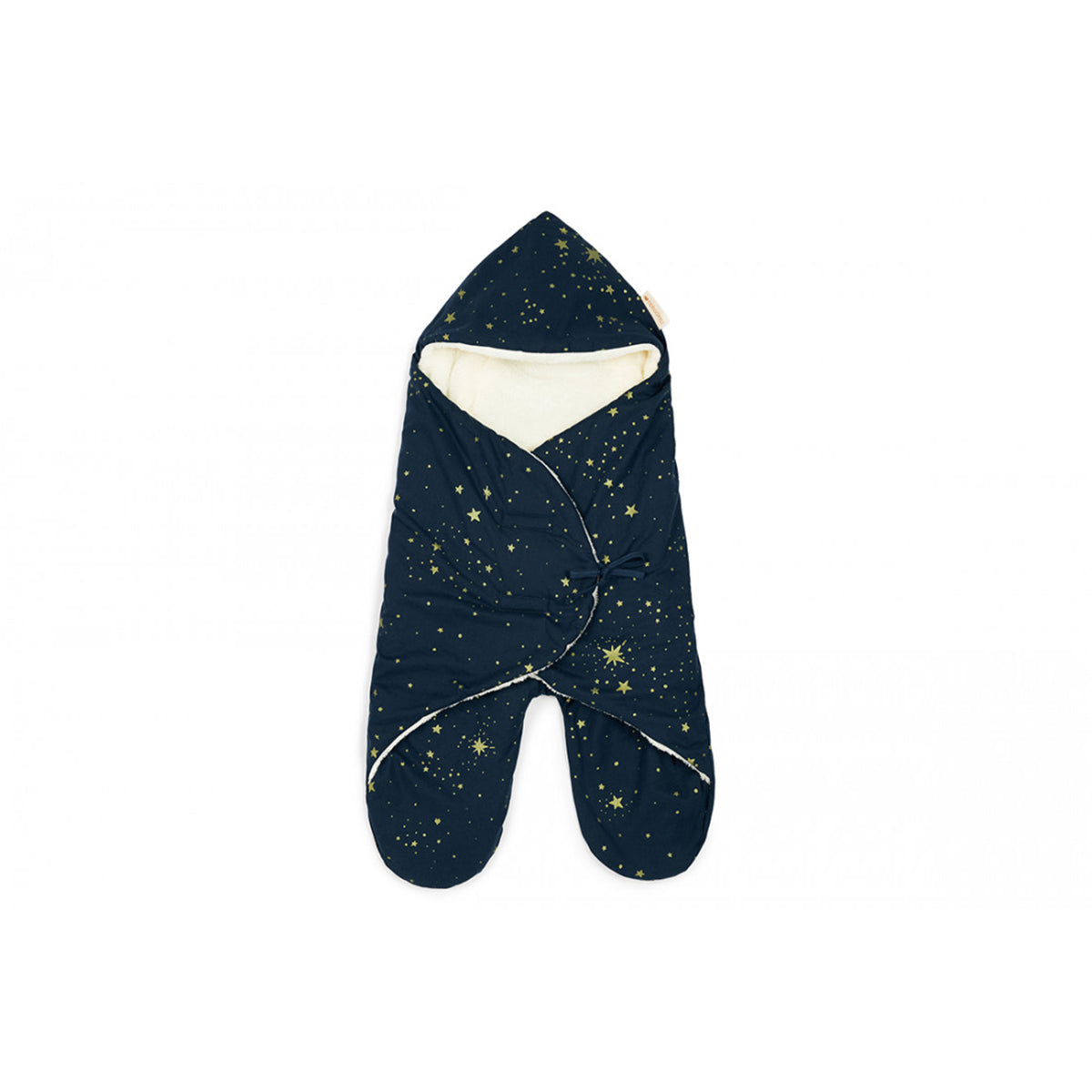 Nobodinoz kiss me stella 06 maanden wikkeldeken met voetjes gold