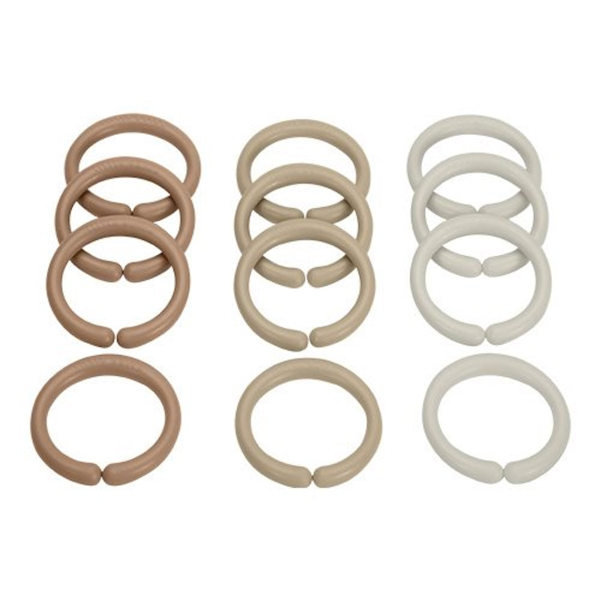 Deze multifunctionele speelgoedringen zijn je nieuwe favoriete hulpjes. Maak er een ketting van om bijvoorbeeld een buggyboekje vast te maken aan de kinderwagen. De little loops beige zijn gemaakt van polypropyleen. VanZus
