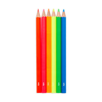 Op wit of zwart papier stelen de Jumbo Brights Neon Colored Pencils van Ooly de show! Ze vallen goed op door de neon kleuren. De dikke kleurpotloden zijn eenvoudig vast te houden en handig voor onderweg of thuis. VanZus