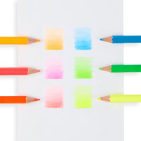 Op wit of zwart papier stelen de Jumbo Brights Neon Colored Pencils van Ooly de show! Ze vallen goed op door de neon kleuren. De dikke kleurpotloden zijn eenvoudig vast te houden en handig voor onderweg of thuis. VanZus