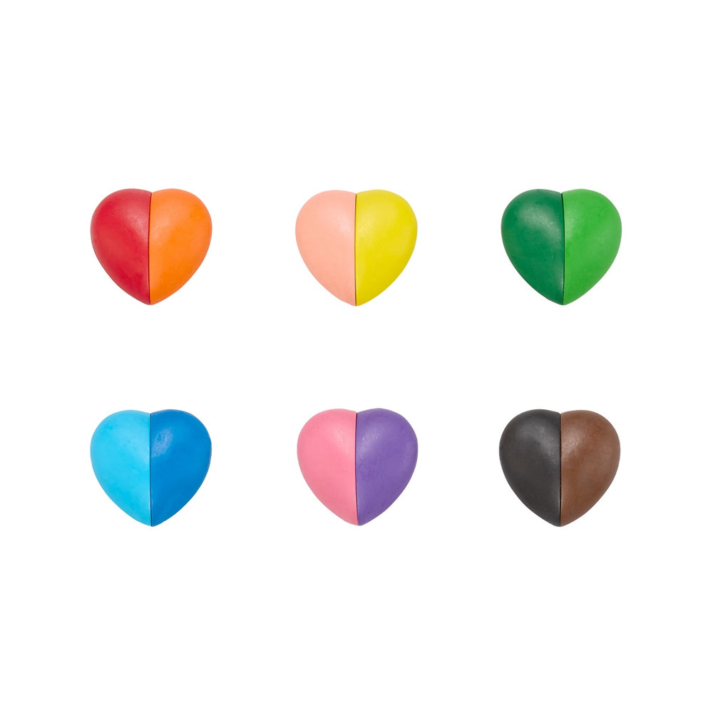 De I Heart Art erasable crayons van Ooly zijn niet alleen schattig, ze zijn ook functioneel. Lekker kleuren met de 6 hartvormige krijtjes in 12 verschillende kleuren. Uitgumbaar, plakt niet en geeft niet af. VanZus