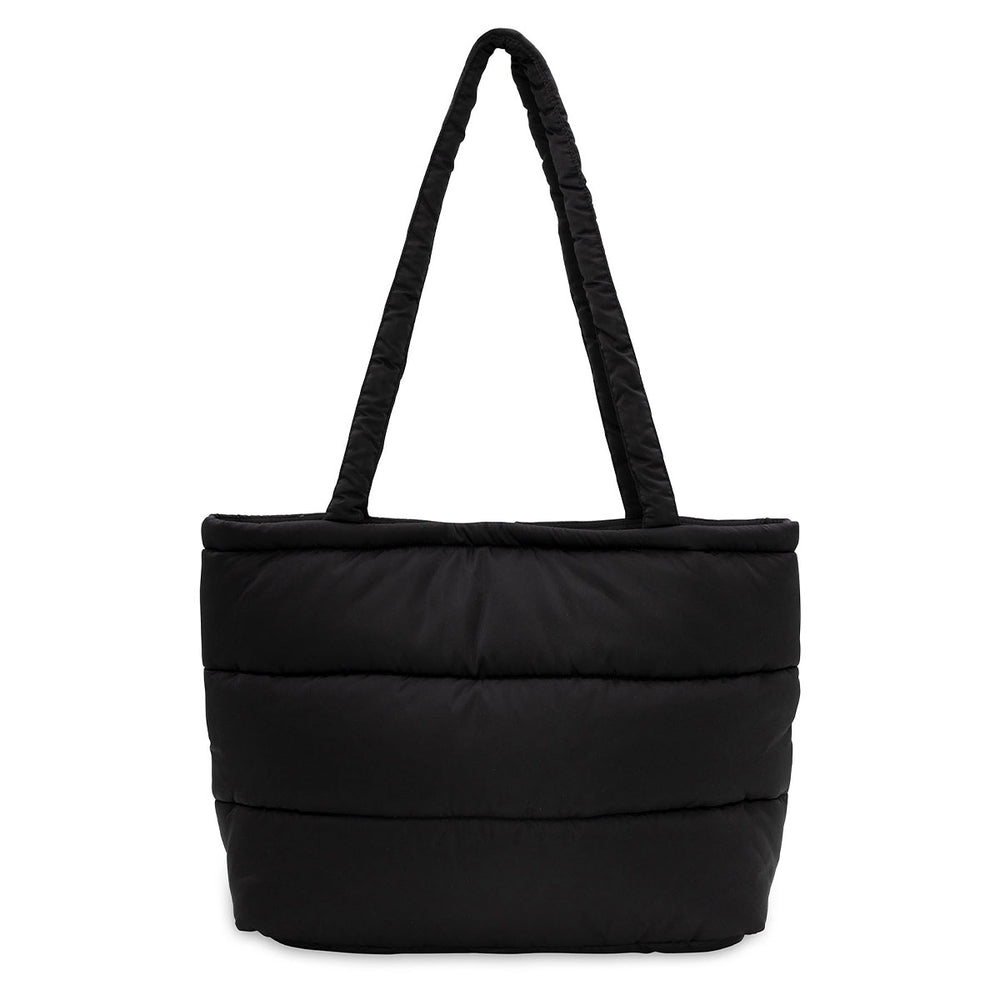 Luiertas, sporttas, en handtas in één: de Jollein luiertas puffed in het zwart. Ideaal als je op pad gaat met je kleintje maar ook te gebruiken voor jezelf. Handige opbergvakjes en verschoningsmatje. VanZus