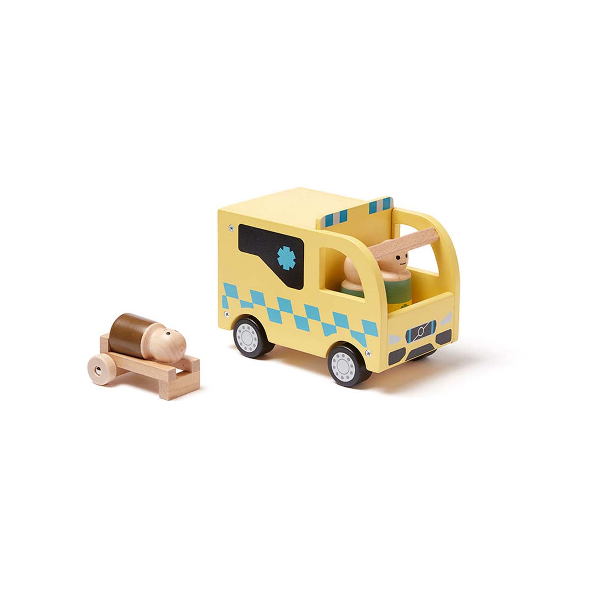 Taatuu, taatuu, opgepast! Hier komt Kid’s Concept ambulance AIDEN aan! Deze super leuke houten ziekenauto is onmisbaar in de voertuigen collectie van jouw kindje. VanZus.