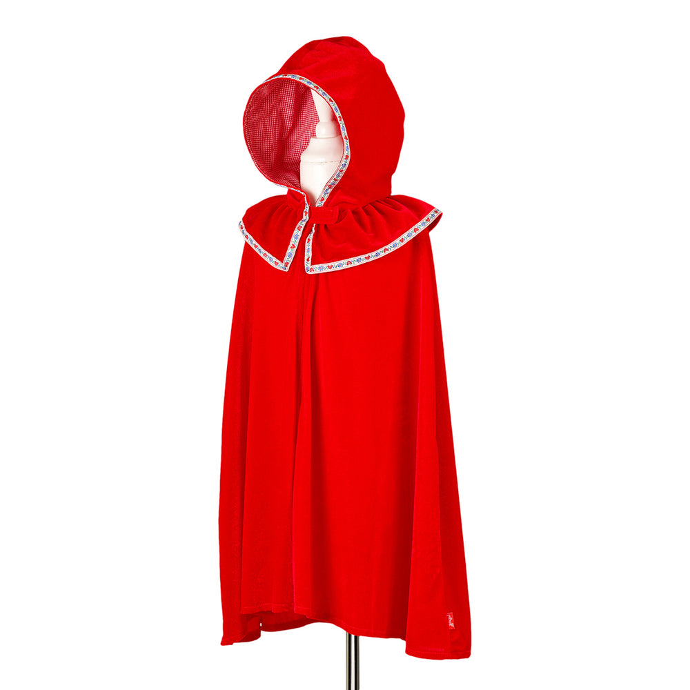 Tover jouw mini om tot Roodkapje met de cape Roodkapje van Souza! De verkleedkleding die niet mag ontbreken in de verkleedkist, tijdens een verkleedfeestje of Halloween. Fluweel, capuchon en sluiting in de nek. VanZus