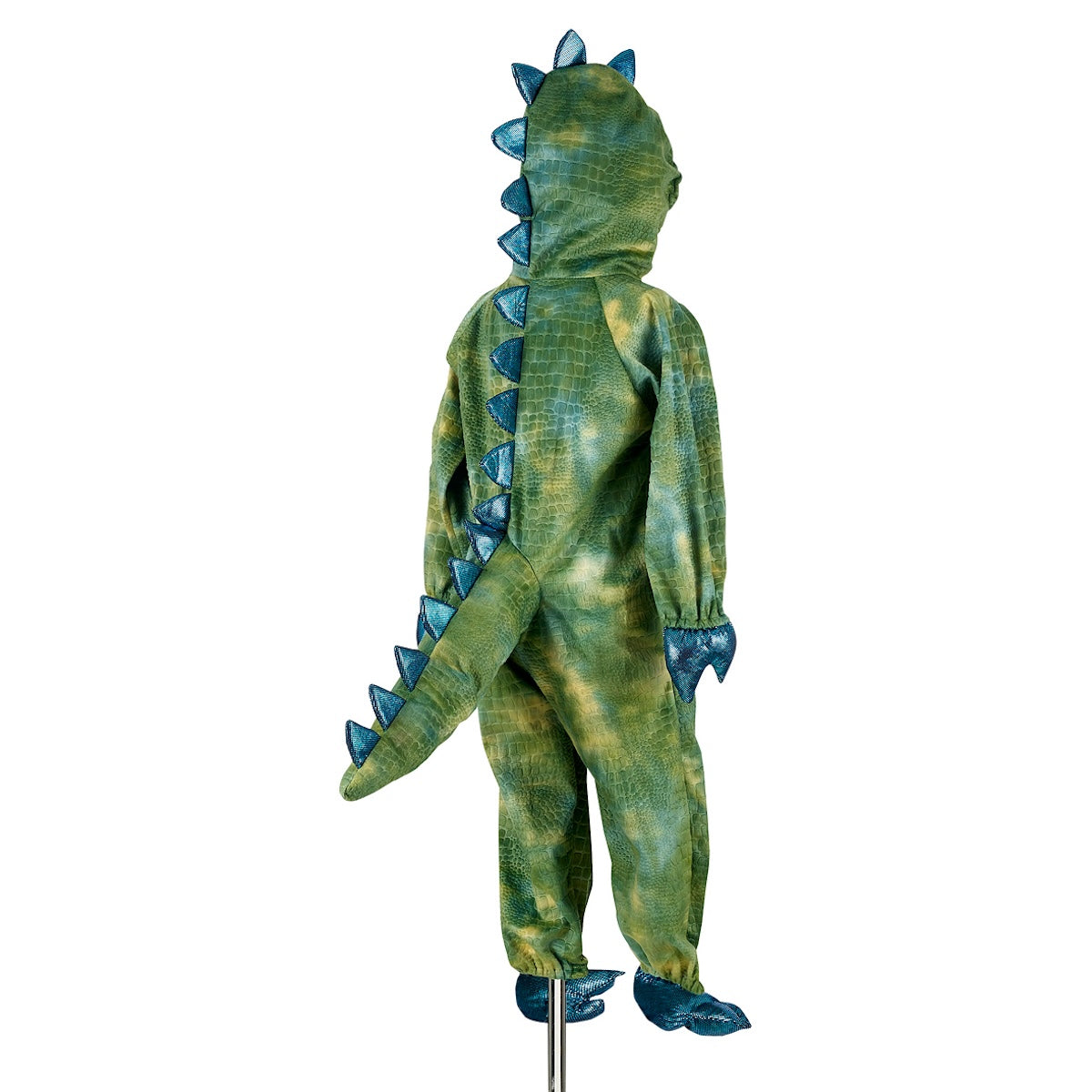 Tover jouw mini om tot stoere dino met de jumpsuit Tyrannosaurus in de kleur groen van het merk Souza! Prachtige verkleedkleding in zachte stof, met stoere stekels en capuchon. VanZus