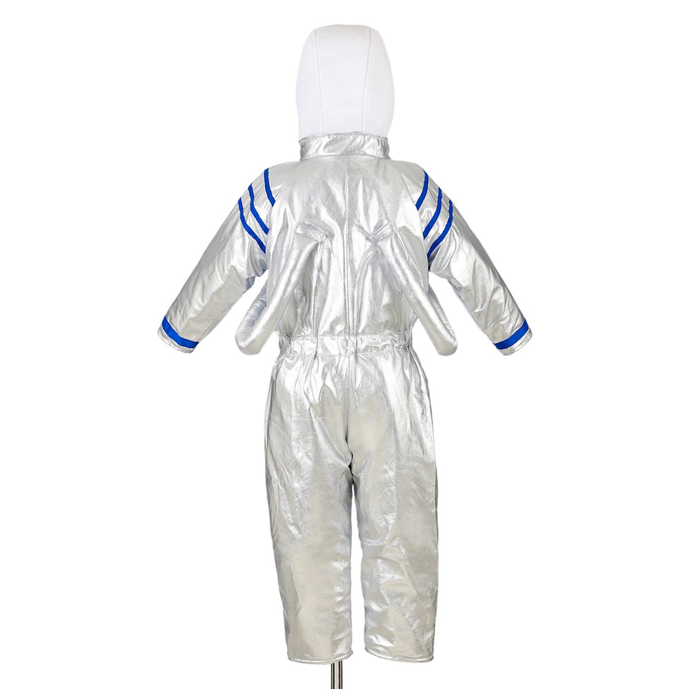 Ga op ruimtereis met de verkleedkleding Spaceman van het merk Souza! Een stoer ruimtepak met rood en blauwe strepen, een capuchon en rits aan de voorkant om hem eenvoudig aan te trekken. Leeftijd 3-4 jaar. VanZus