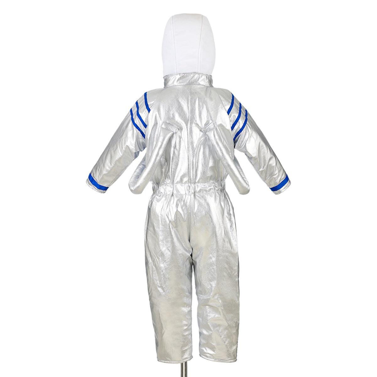 Ga op ruimtereis met de verkleedkleding Spaceman van het merk Souza! Een stoer ruimtepak met rood en blauwe strepen, een capuchon en rits aan de voorkant om hem eenvoudig aan te trekken. Leeftijd 3-4 jaar. VanZus