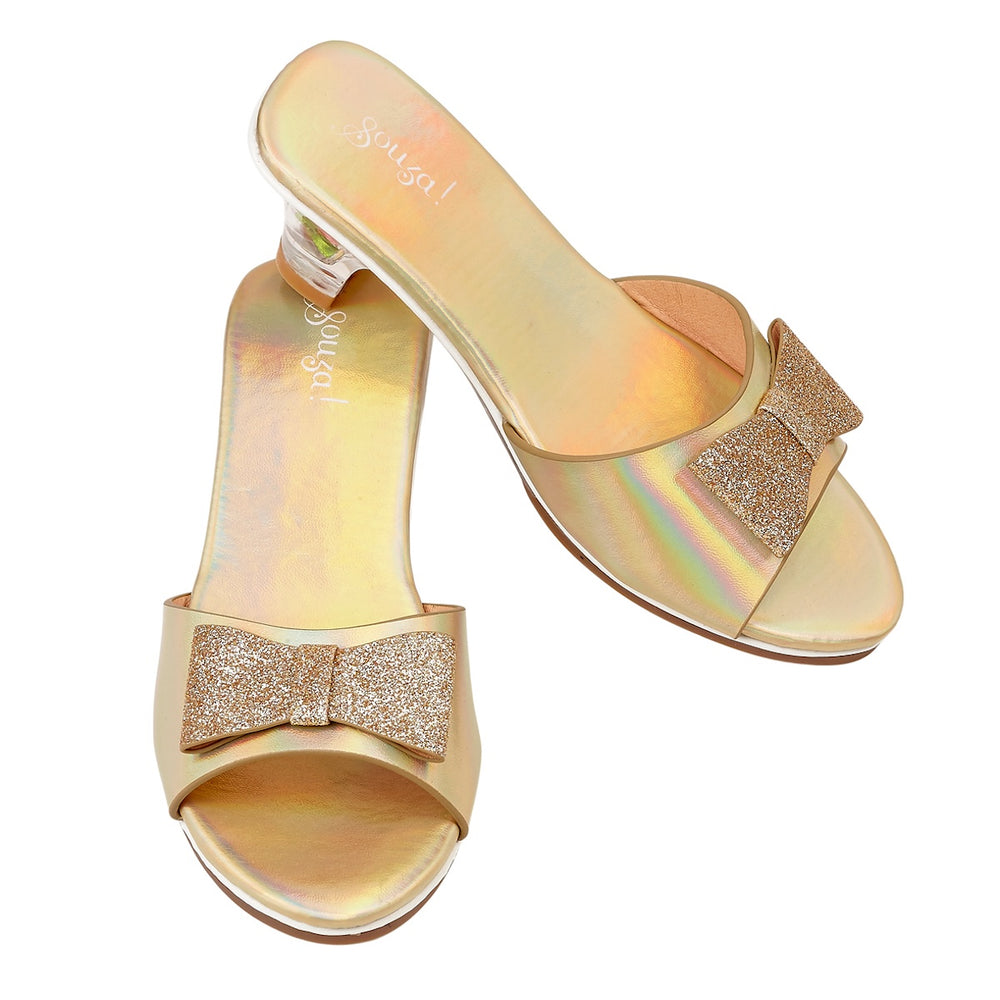 De outfit van jouw mini prinses is pas echt compleet met de prinsessenschoenen Emmeline in de kleur goud metallic van het Nederlandse merk Souza! Verkrijgbaar in maten 24-31. VanZus