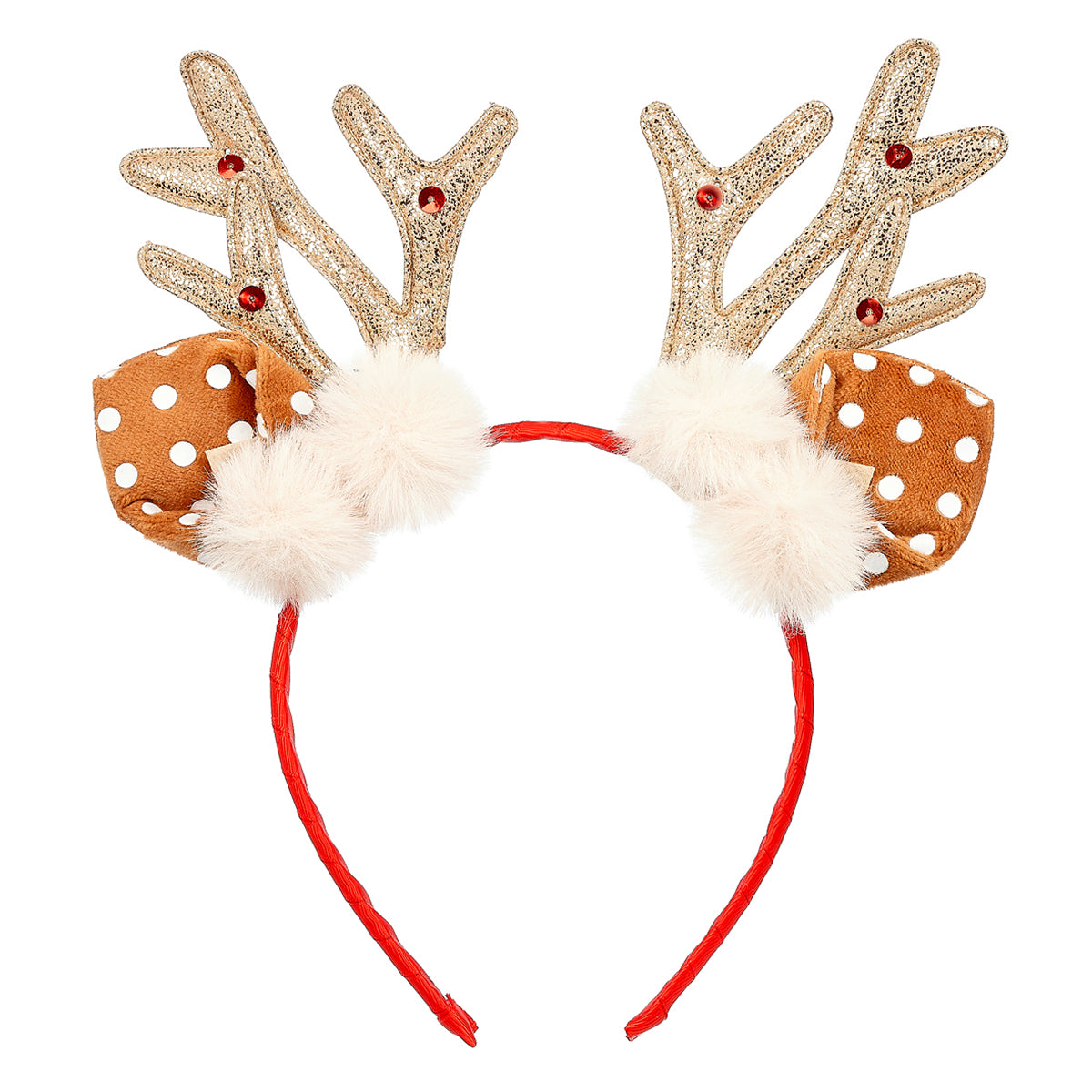 Style de look van jouw kind tijdens kerstdagen af met de reindeer diadeem van Souza! Omwikkeld met zacht rood lint, rendiergewei en pluizige oortjes. De perfecte haaraccessoire met kerst! VanZus