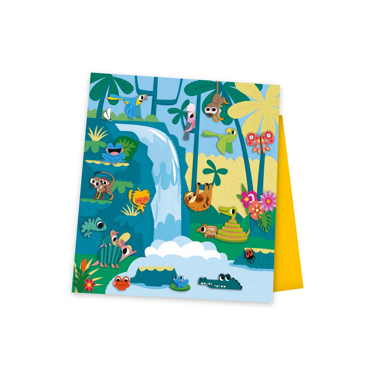 Stickers plakken met Janod’s atelier set! Tover 5 afbeeldingen om door middel van mooie gekleurde stickers in vormen, dingen en dieren. Ideaal voor een knutselmiddag. Geschikt vanaf 5 jaar. VanZus
