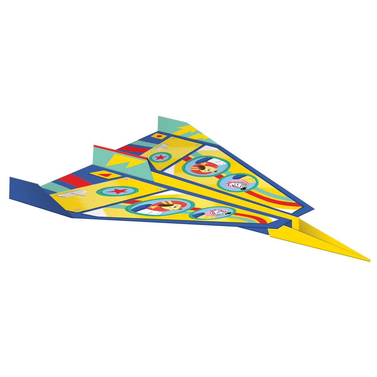 Met de atelier knutselset avonturen in de lucht van Janod kunnen kinderen vanaf 7 jaar 13 creaties maken d.m.v. origami, modelbouw, stickers, diamond painting, mozaïek of zand, VanZus  