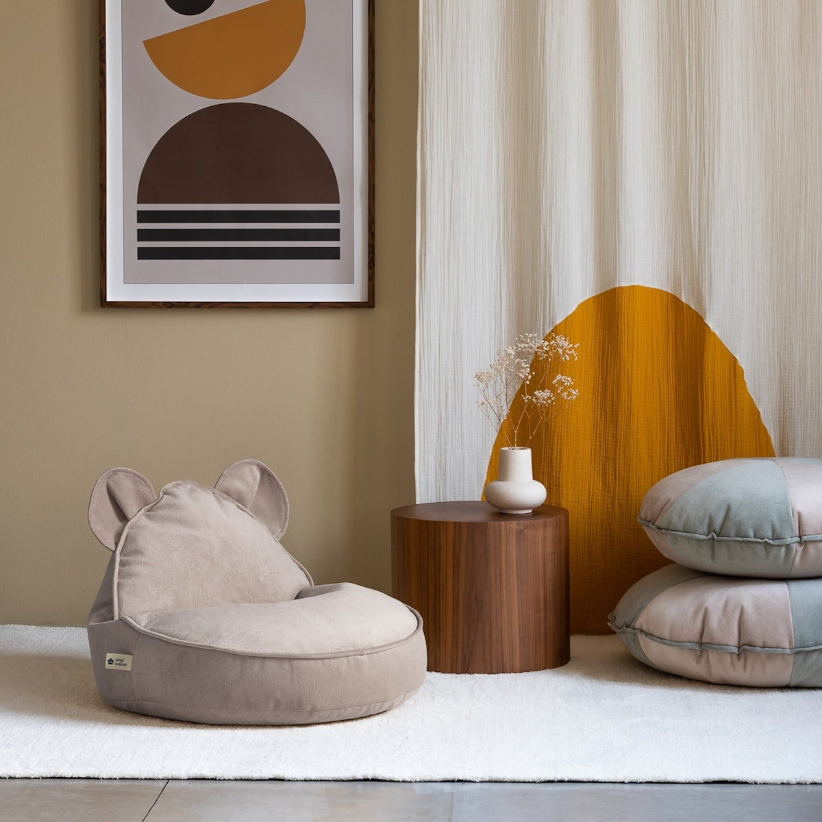 Wigiwama beanbag bear dusty beige