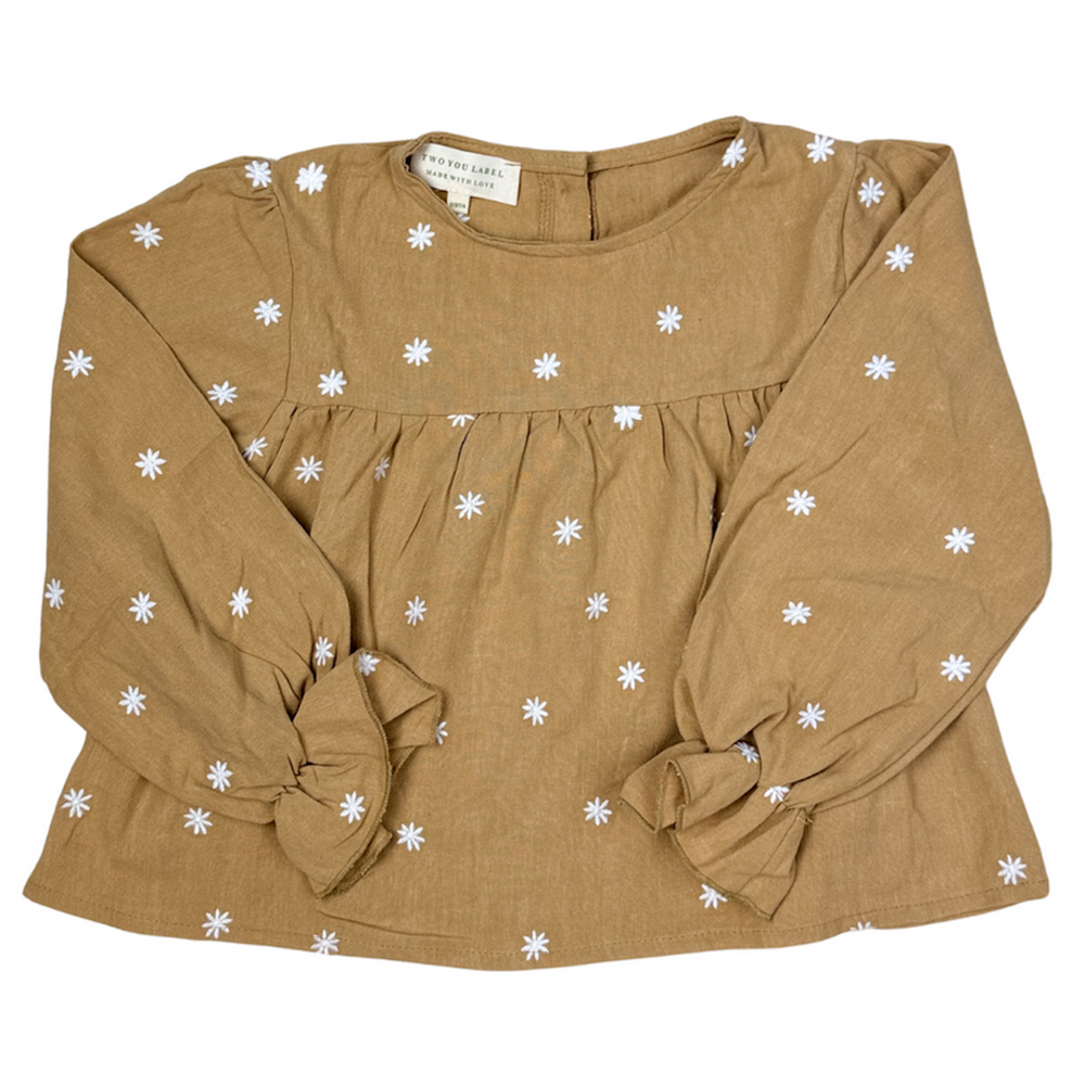 Two You Label flower blouse honey
