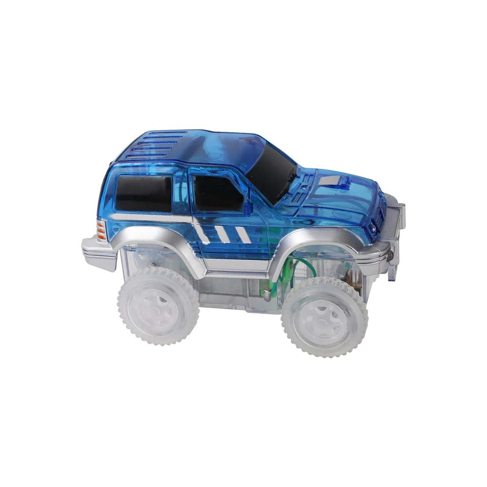 De Cleverclixx race track car raceauto blauw is de perfecte toevoeging voor iedereen met de Cleverclixx intense racebaan. Niets leuker dan over de racebaan heen racen met een toffe auto. VanZus.