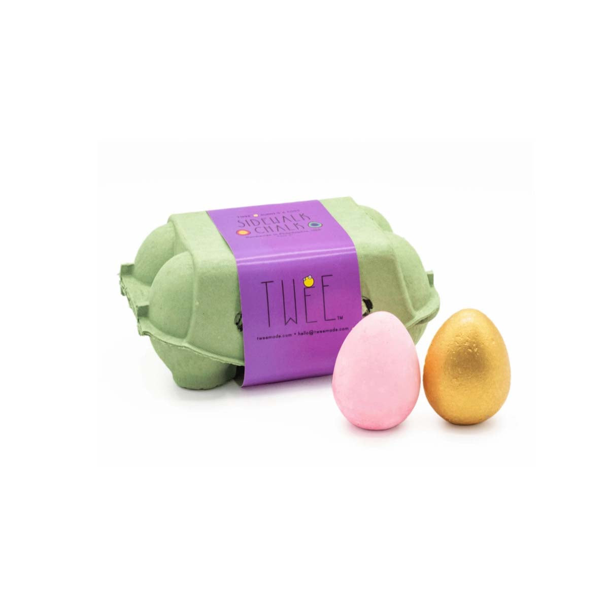 Voor creatieve kindjes: stoepkrijt bunny's eggs van het merk TWEE. Een set van 6 eieren in verschillende kleuren. Biologisch afbreekbaar, herbruikbaar en niet toxisch en plasticvrij. VanZus