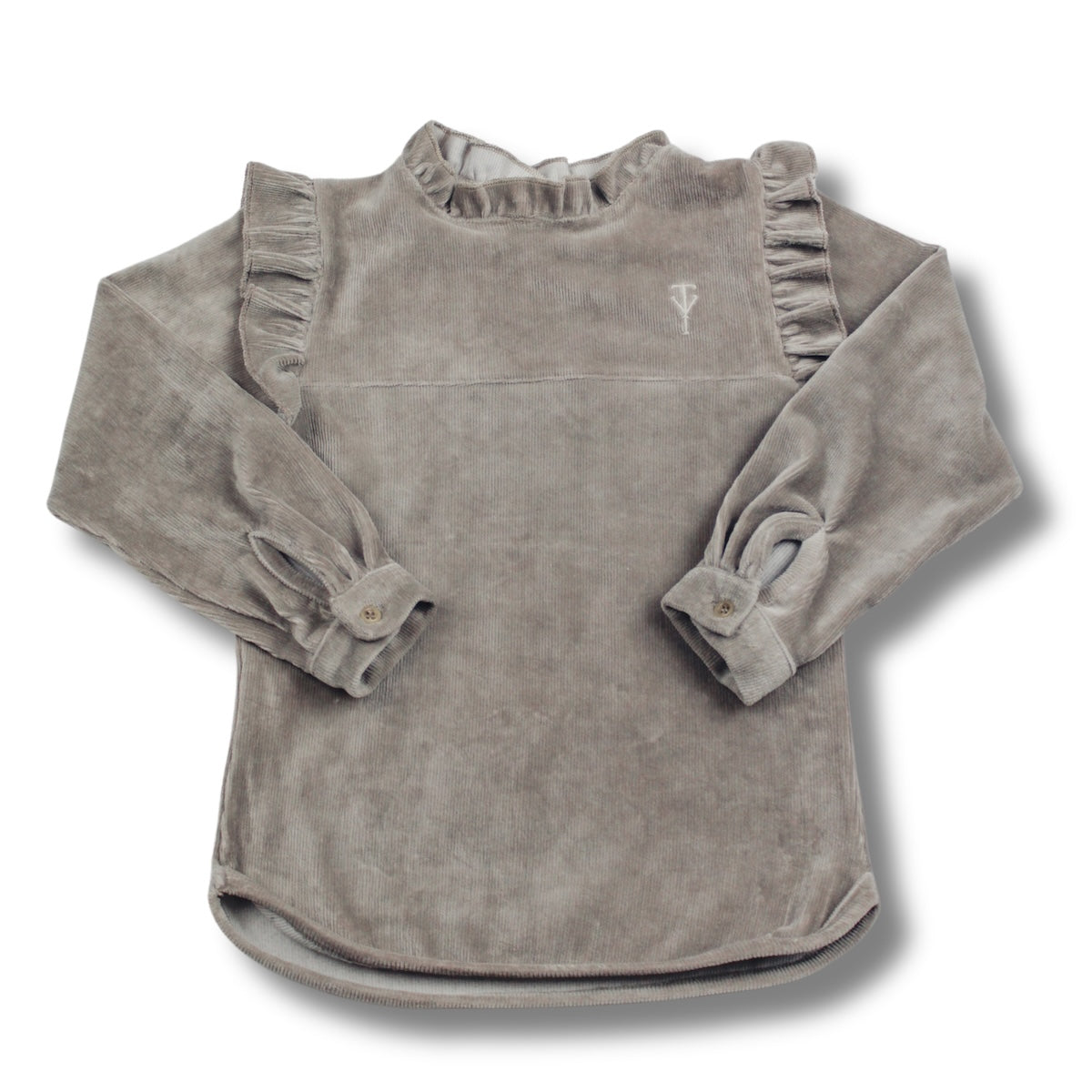 De Two You Label river blouse in de kleur taupe is een elegante blouse met een luxe uitstraling. Gemaakt van zachte velvet ribstof, voelt deze blouse heerlijk aan en heeft het een chique uitstraling. De taupe kleur zorgt ervoor dat de blouse gemakkelijk te combineren is. VanZus