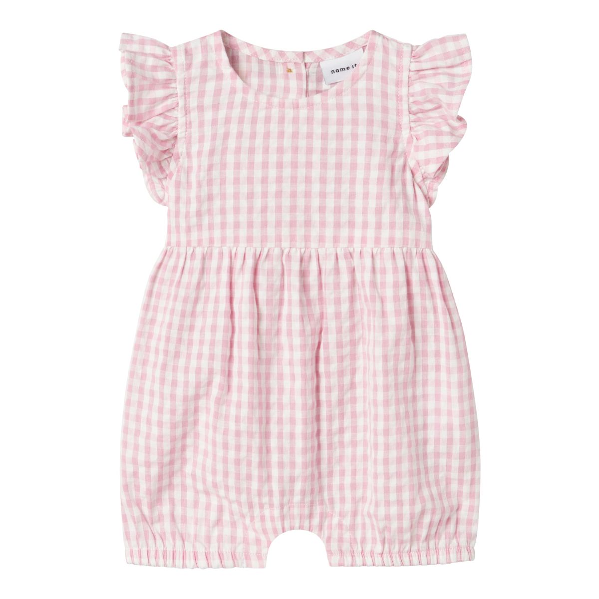 Maak je kindje klaar voor de zomer met dit te schattige baby halmi onesie in de variant cameo pink van het merk Name It. Deze schattige onesie is gemaakt van 100% biologisch katoen en zit dan ook heel erg comfortabel. VanZus
