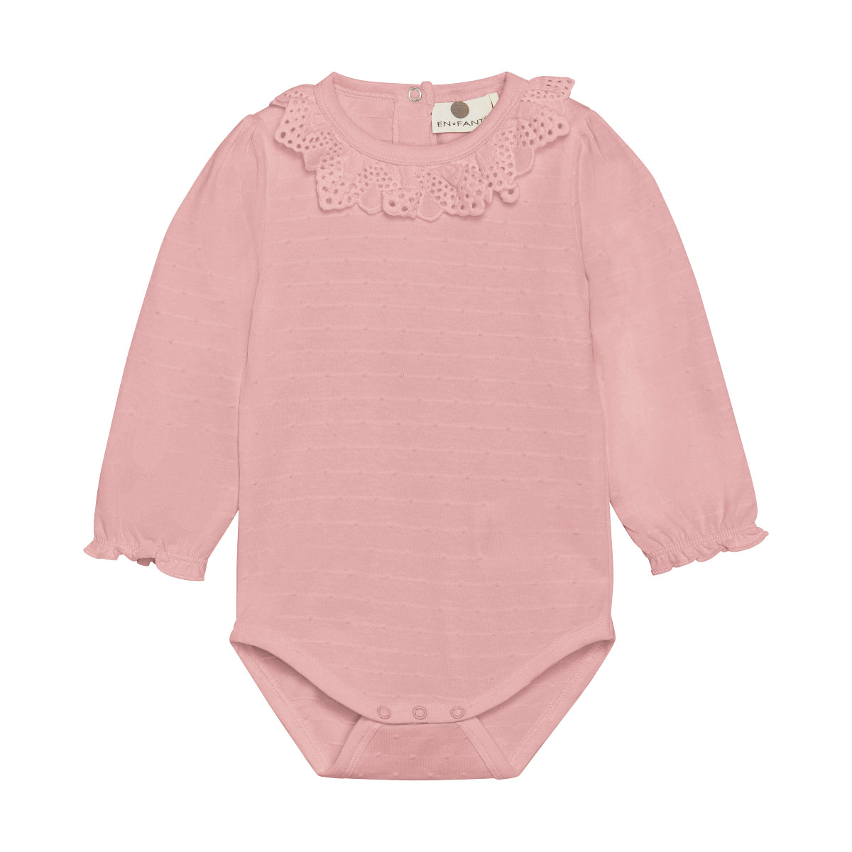 Het En Fant rompertje lange mouwen bridal rose is perfect voor jouw baby. Gemaakt van biologisch katoen en biedt warmte en comfort. Met schattig kraagje. VanZus