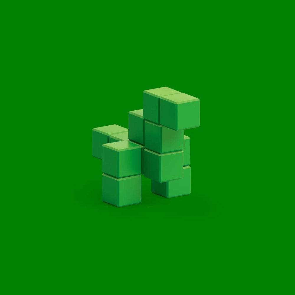 Met de PIXIO Dinosaur Green set kun je je creativiteit helemaal kwijt. Met deze magnetische blokken maak je de leukste 3D pixel kunstwerken. Met deze set maak je een groene dinosaurus. VanZus.