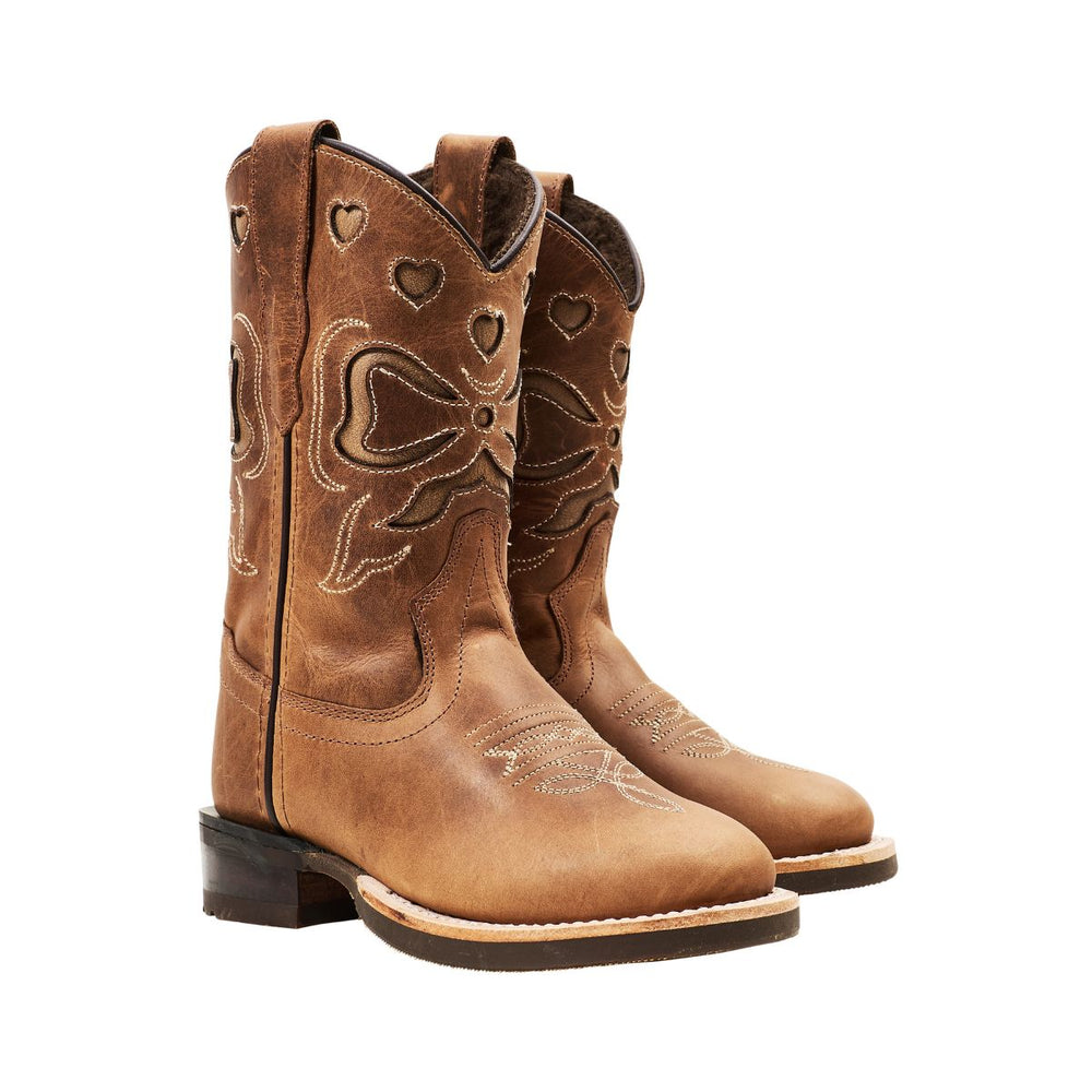 De Copenhagen Colors limited ranger gevoerde cowboylaarzen cognac bow cognac zijn winterlaarzen met karakter. De binnenkant is gevoerd met wol, de buitenkant is van sterk leer. VanZus