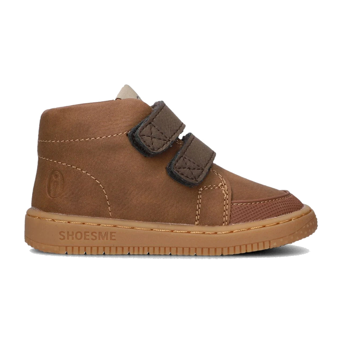 Baby-proof sneakers van Shoesme in brown duo kunnen altijd gedragen worden. Gemaakt van leer, met veters en anti-slipzool. In verschillende kleuren en maten. VanZus