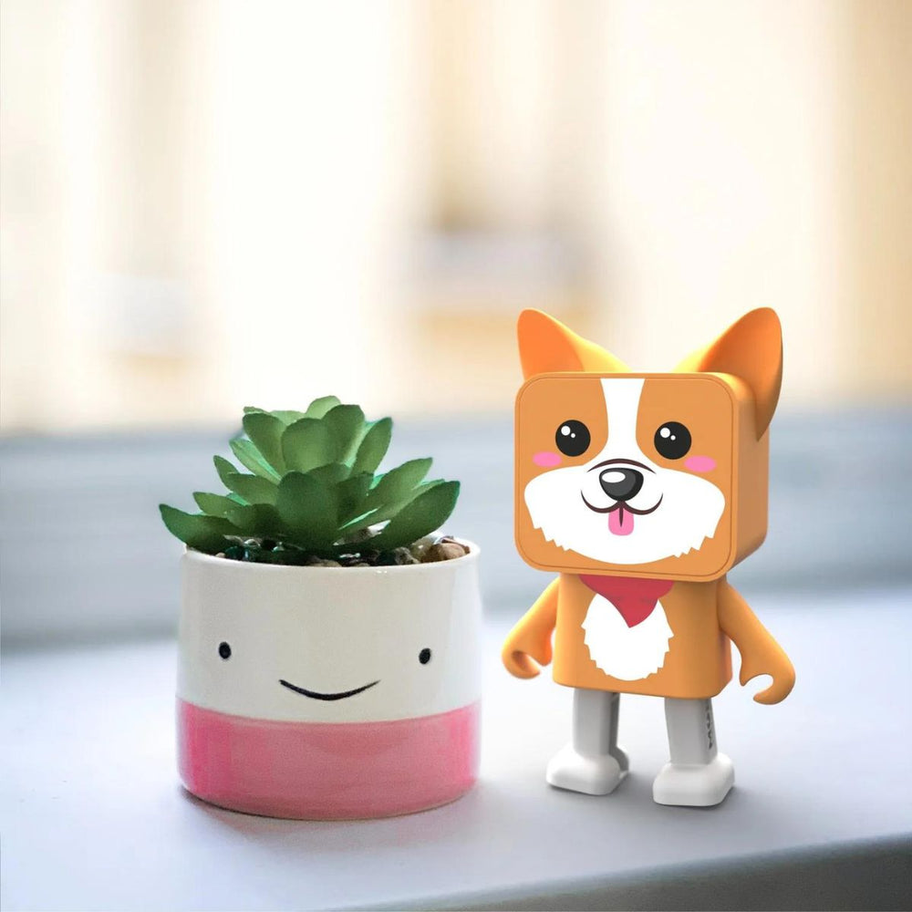 Breng je muziek tot leven met de MOB dancing animal speaker in de variant corgi. Compact, draagbaar en dansend op de muziek, met krachtig geluid en bluetooth. Perfect als cadeau! VanZus