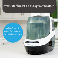 Ontdek de Baby Brezza bottle washer pro sterilisator, de ultieme oplossing voor het reinigen van babyflesjes. Deze flessenwasser wast, steriliseert en droogt elk onderdeel van de fles, inclusief de moeilijk bereikbare plekken, met behulp van 20 hogedrukstralen. VanZus