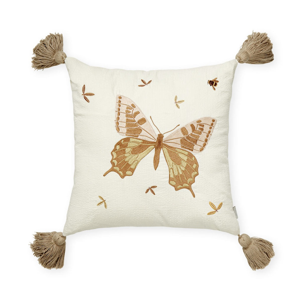 Het geborduurde butterfly kussen van Cam Cam Copenhagen voegt een speelse en unieke touch toe aan elke kamer. Met vlinderdesign en neutrale kleur past het perfect in kinder- en woonkamer. Comfortabel en stijlvol. VanZus