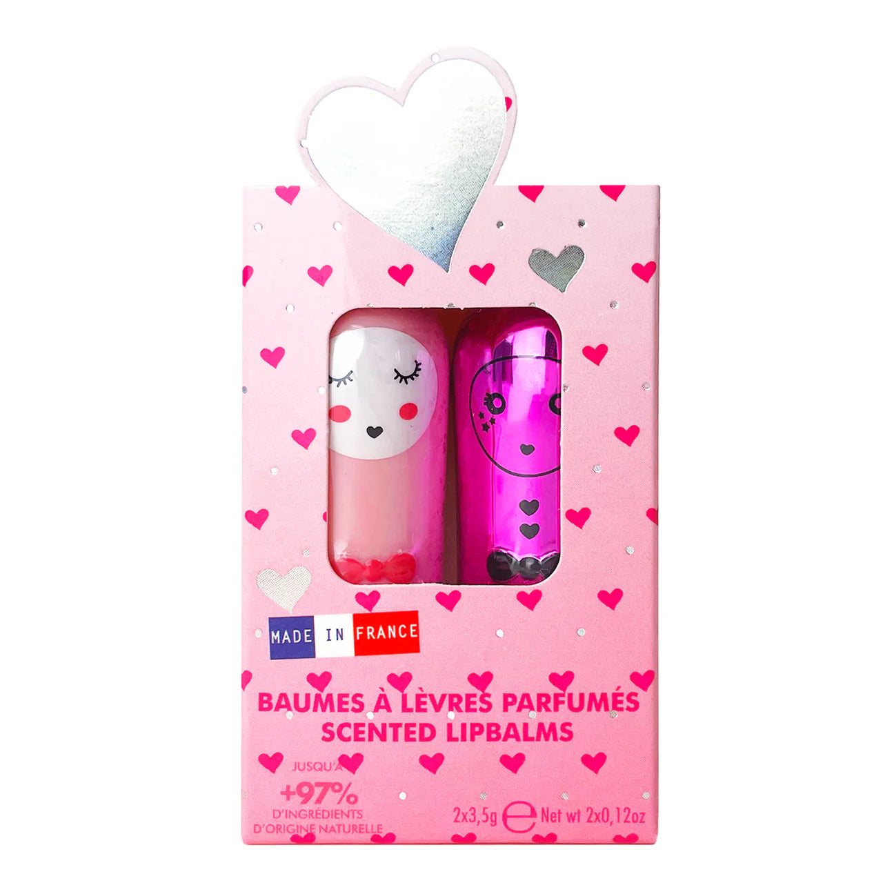 De amour duo cadeauset lippenbalsem van Inuwet in een zoete milkshake en aardbeiensmaak is een perfect cadeau voor verjaardagen of feestdagen. Vegan en dierproefvrij, ideaal voor de bewuste beauty liefhebber. VanZus