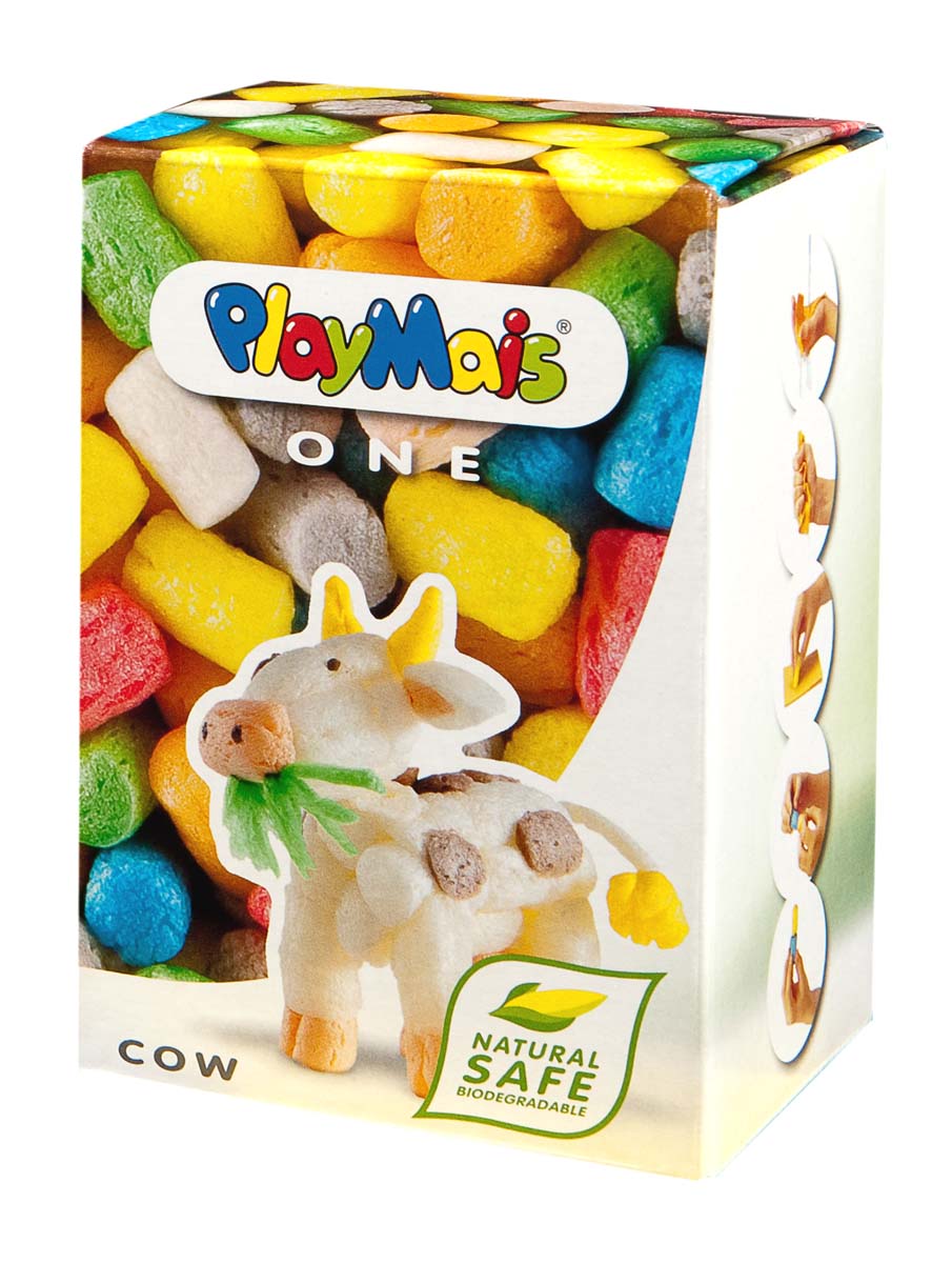 Lekker knutselen met de ONE cow set van PlayMais. Inhoud: >70 bouwstenen, een spons en een handige gebruiksaanwijzing. Natuurlijk, veilig en 100% biologisch afbreekbaar. VanZus