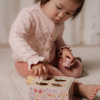 Zoek de juiste openingen met de houten vormenstoof fairy garden van Little Dutch. Leer op een speelse manier vormen en kleuren te herkennen. Helpt bij het ontwikkelen van de hand-oog coördinatie. VanZus