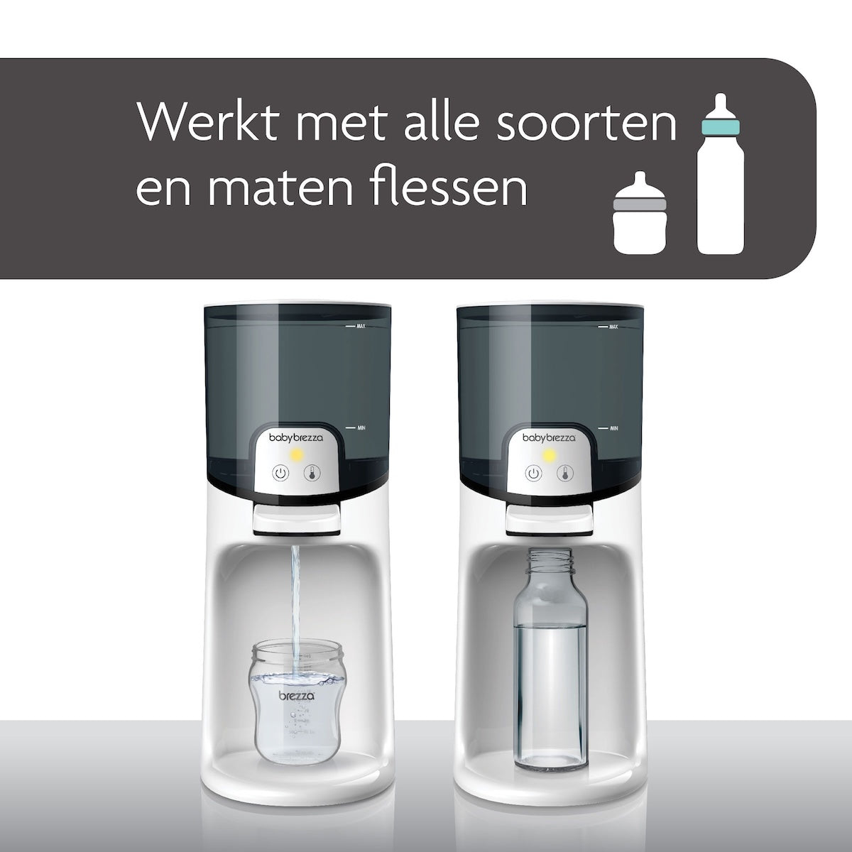 Met de Baby Brezza instant warmer warmwaterdispenser heb je altijd direct warm water voor de fles op de juiste temperatuur: niet meer in het holst van de nacht wachten op de flessenwarmer! Je hoeft alleen nog maar melkpoeder toe te voegen en binnen een paar seconden ben je klaar om te voeden.  VanZus