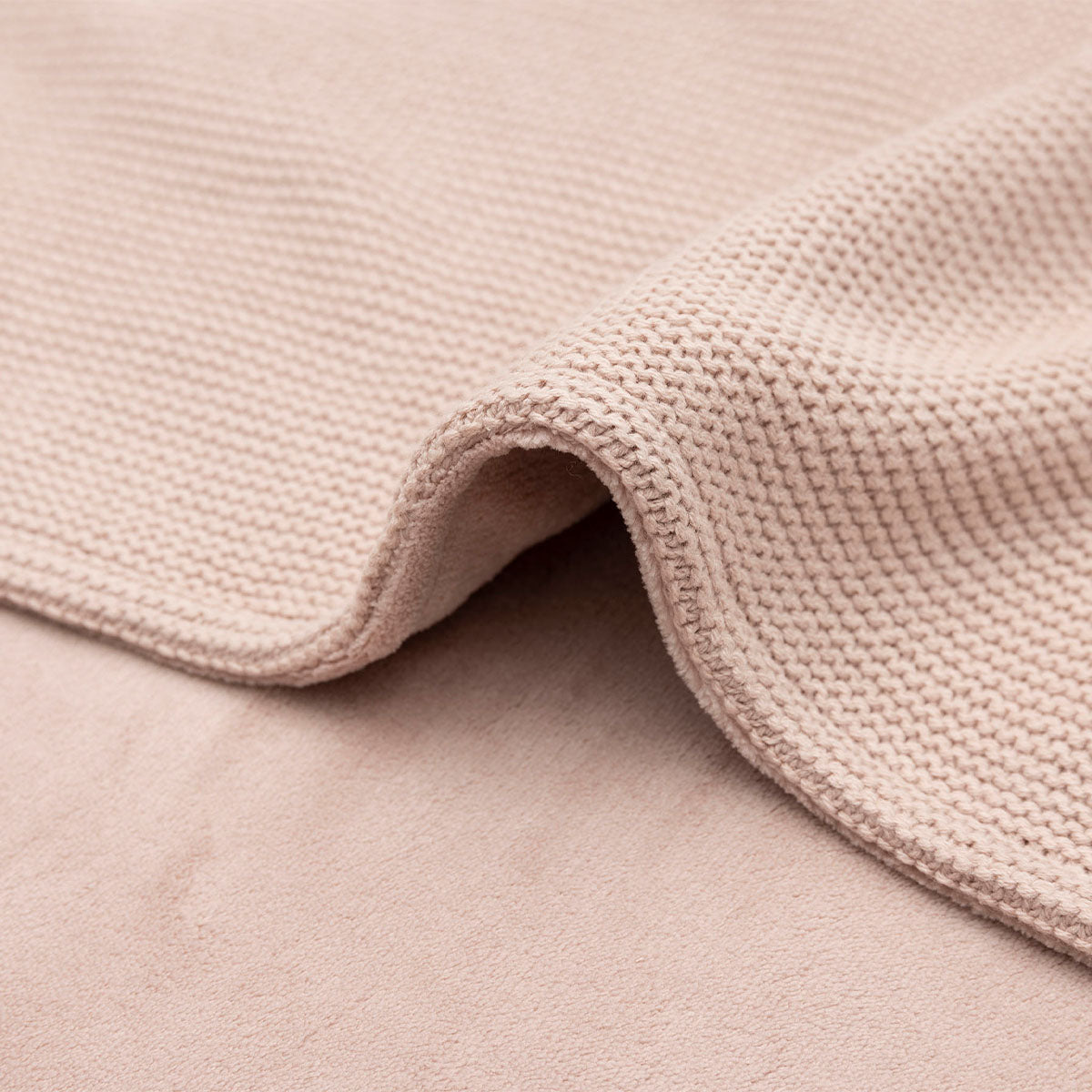 Jollein wiegdeken 75 x 100 cm basic knit wild rose fleece