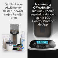 De safe & smart flesverwarmer van Baby Brezza is gemaakt voor zowel het verwarmen van borstvoeding als voor het verwarmen van kunstvoeding.  Met de twee instellingen kies je of je kindje moedermelk krijgt of flessenvoeding. Het apparaat is ook met de app te bedienen. VanZus